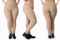 Pantalon slim grande taille beige – Camille